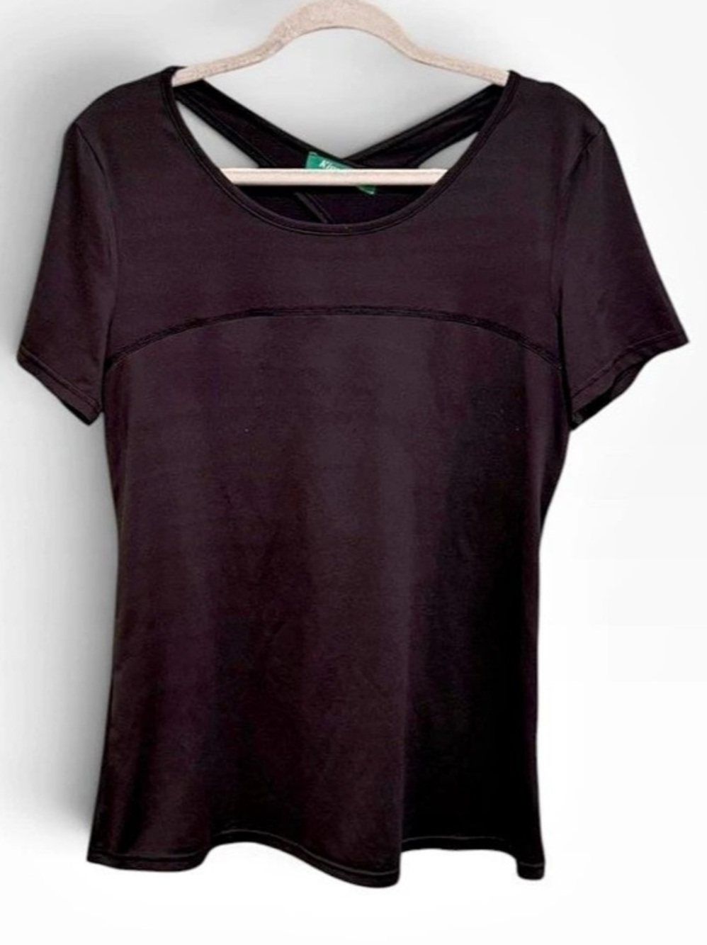 Kimmery Short Sleeve Top in Black Size Medium
